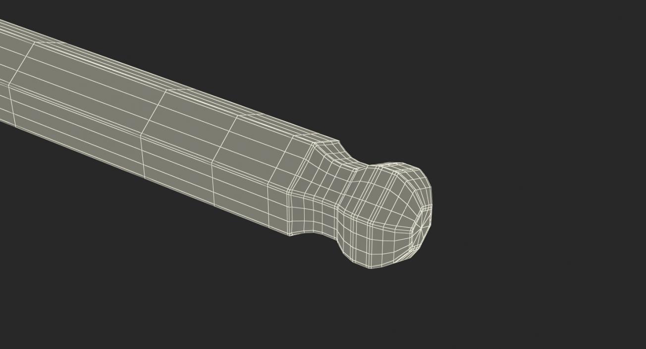 3D Long Arm Ball Hex Key Wrench model