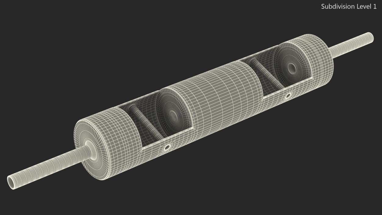 Steel Log Bar for Training 10 Inch 3D model