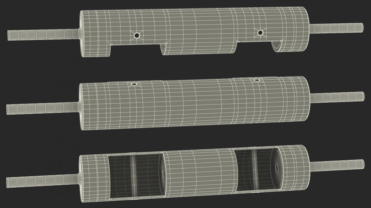 Steel Log Bar for Training 10 Inch 3D model