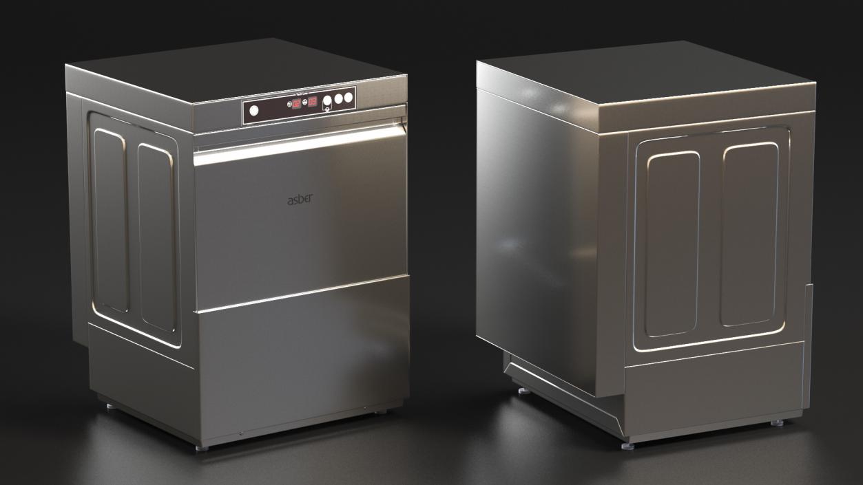 Commercial Dishwasher Asber Closed 3D model