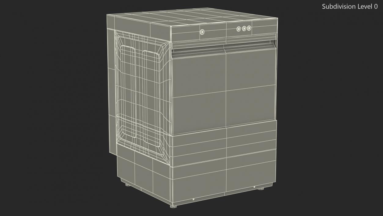 Commercial Dishwasher Asber Closed 3D model