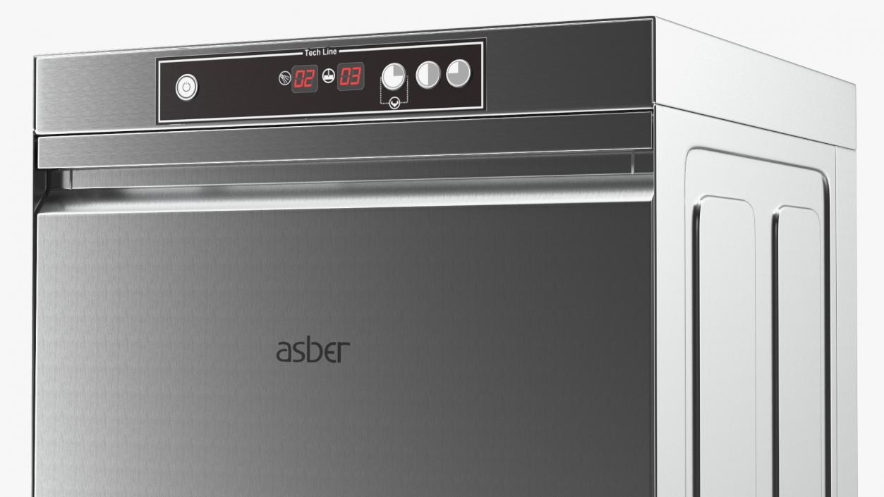 Commercial Dishwasher Asber Closed 3D model