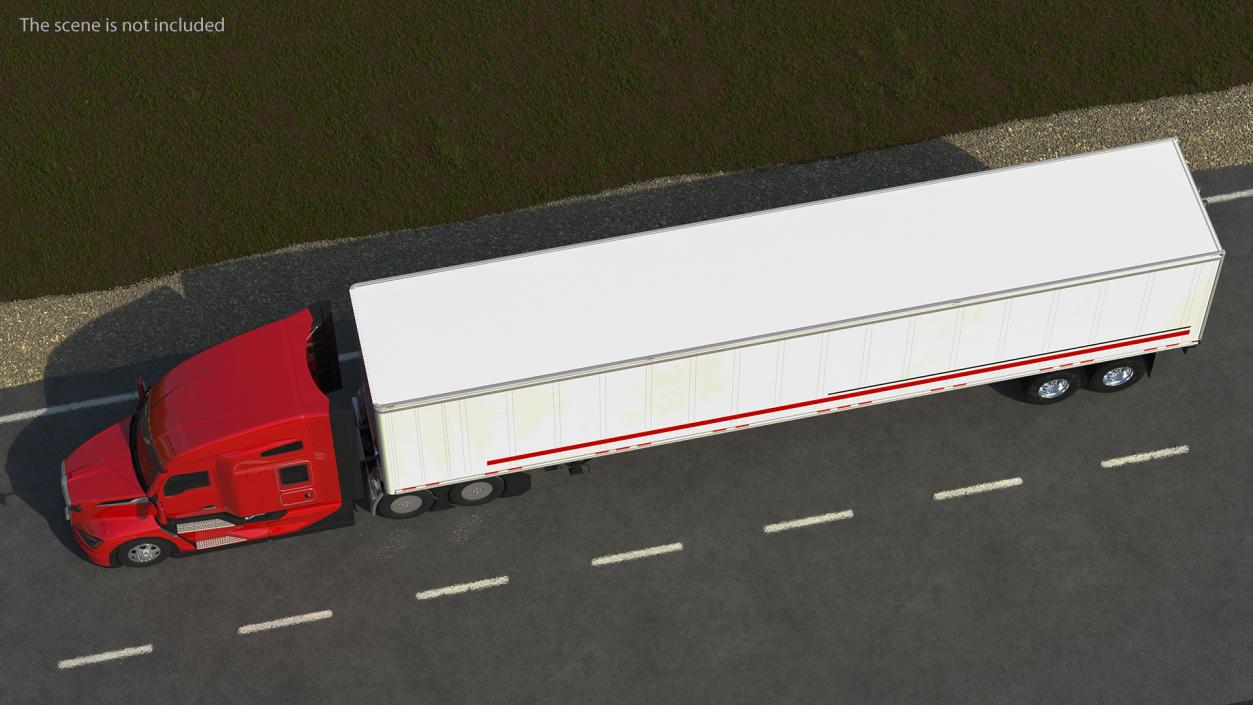 3D New Generation Truck with Semi Trailer model