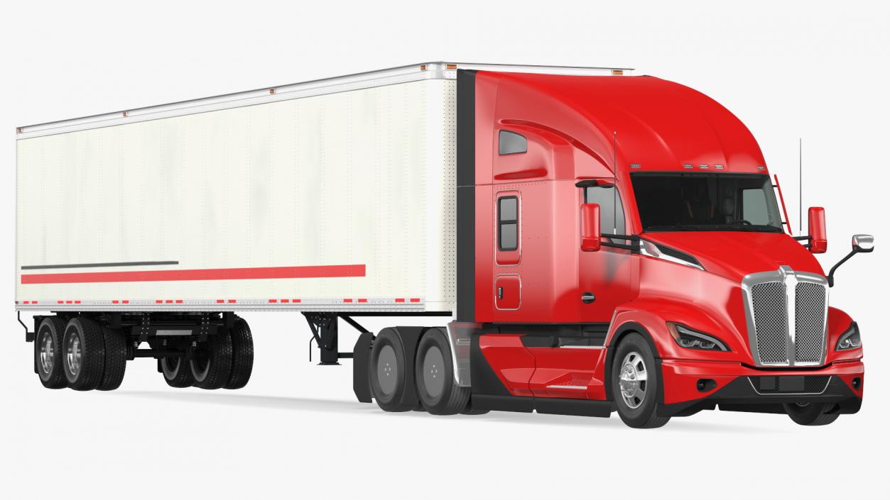 3D New Generation Truck with Semi Trailer model