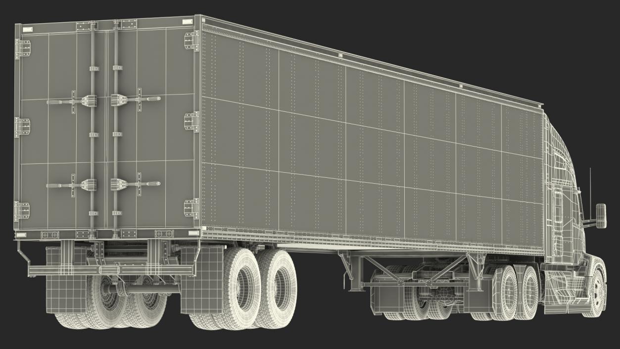 3D New Generation Truck with Semi Trailer model