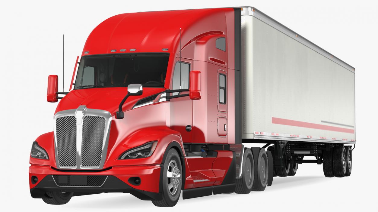 3D New Generation Truck with Semi Trailer model