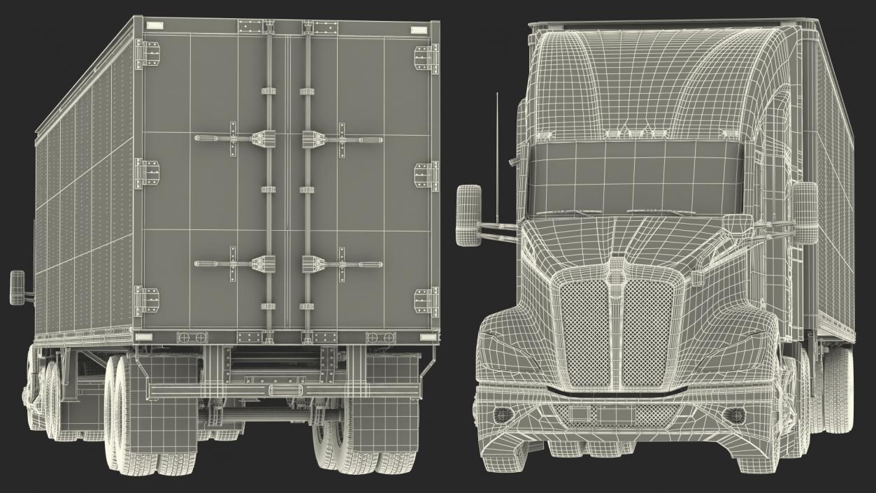 3D New Generation Truck with Semi Trailer model