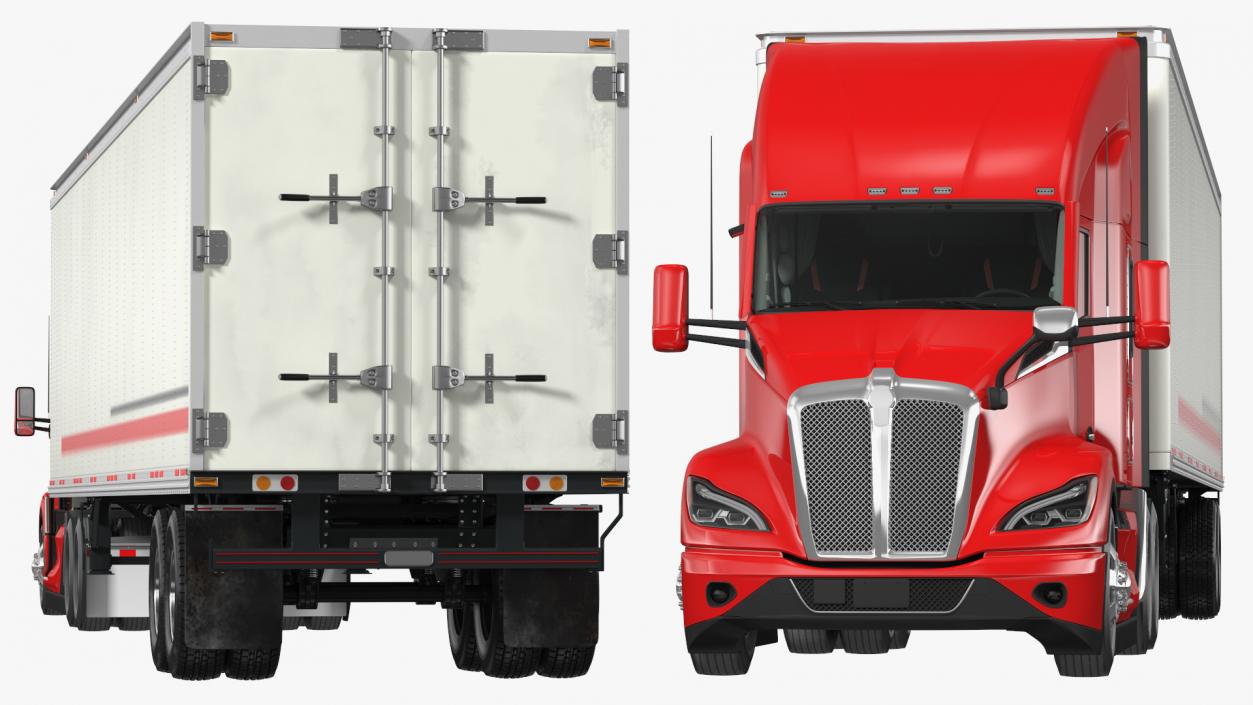 3D New Generation Truck with Semi Trailer model