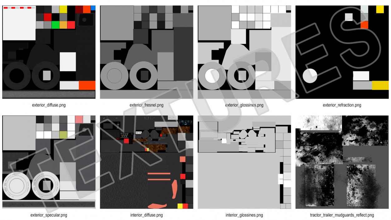 3D New Generation Truck with Semi Trailer model