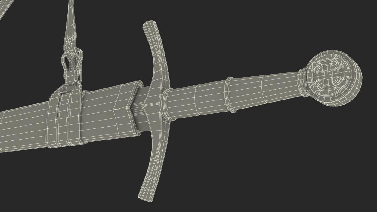 3D model Belt with Sword