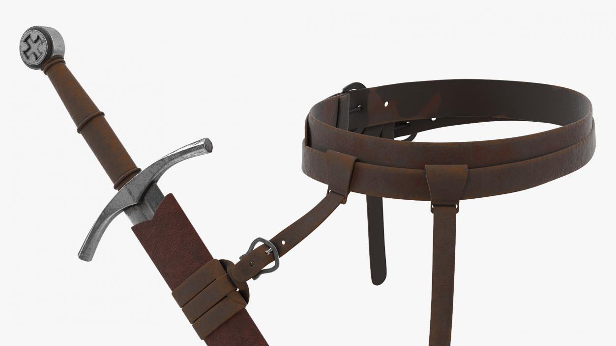 3D model Belt with Sword