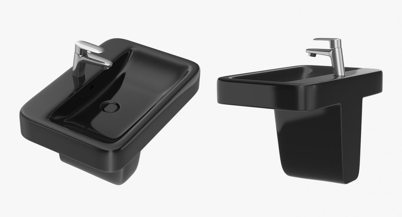 Bathroom Sink Black 3D model