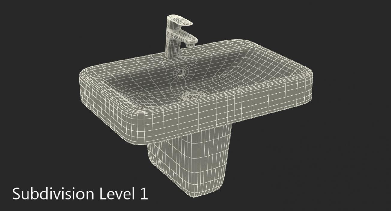 Bathroom Sink Black 3D model