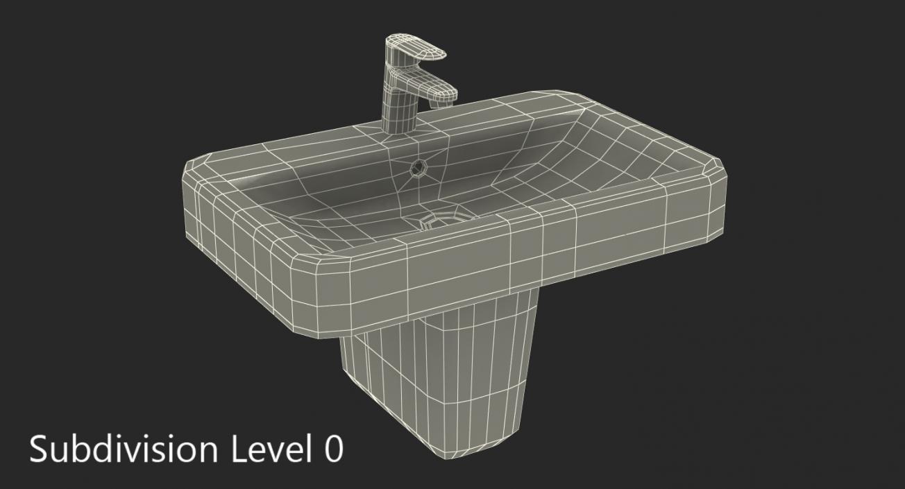 Bathroom Sink Black 3D model