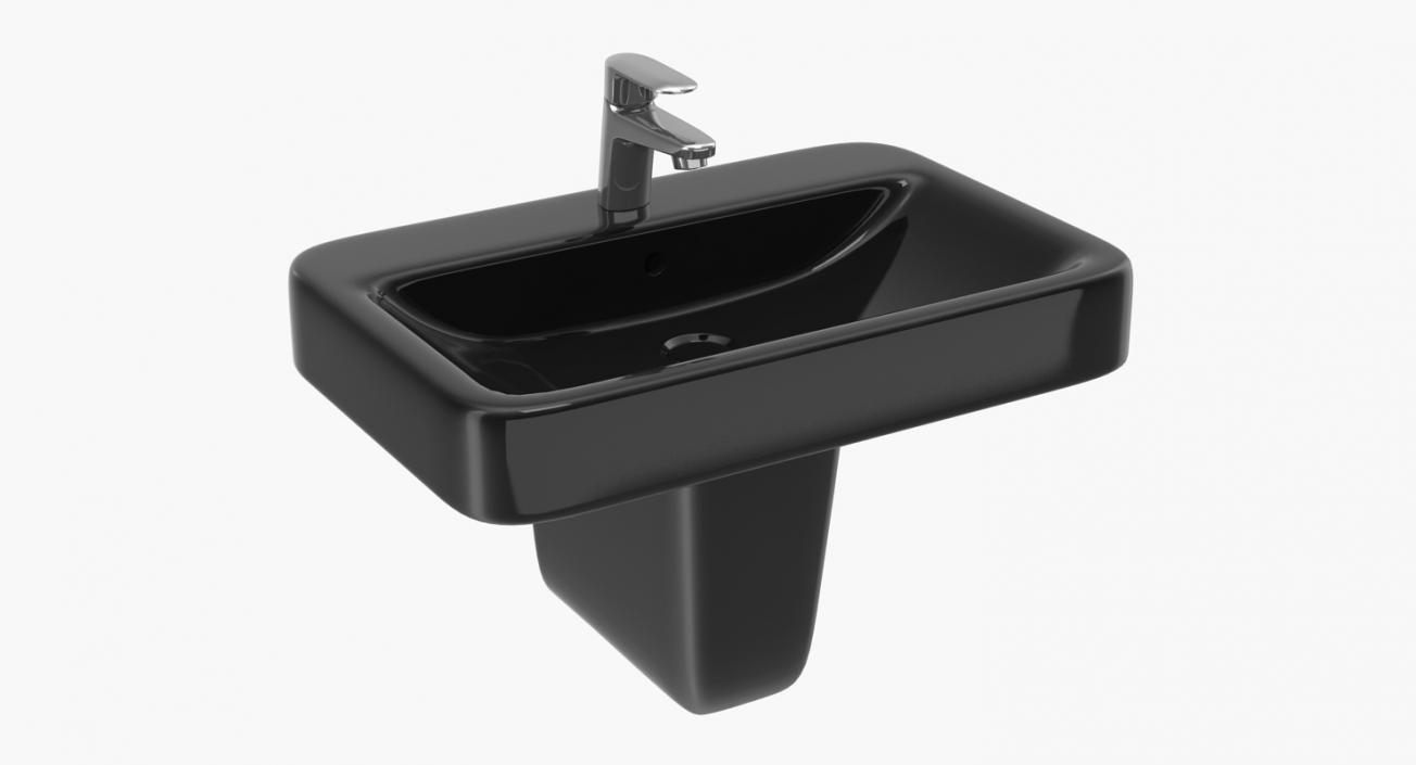 Bathroom Sink Black 3D model