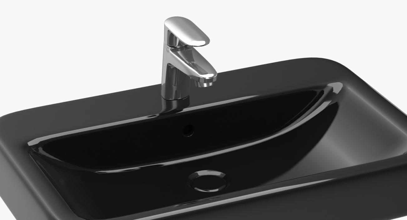 Bathroom Sink Black 3D model