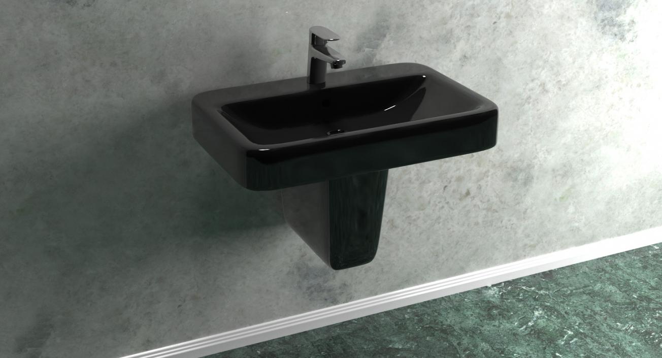 Bathroom Sink Black 3D model