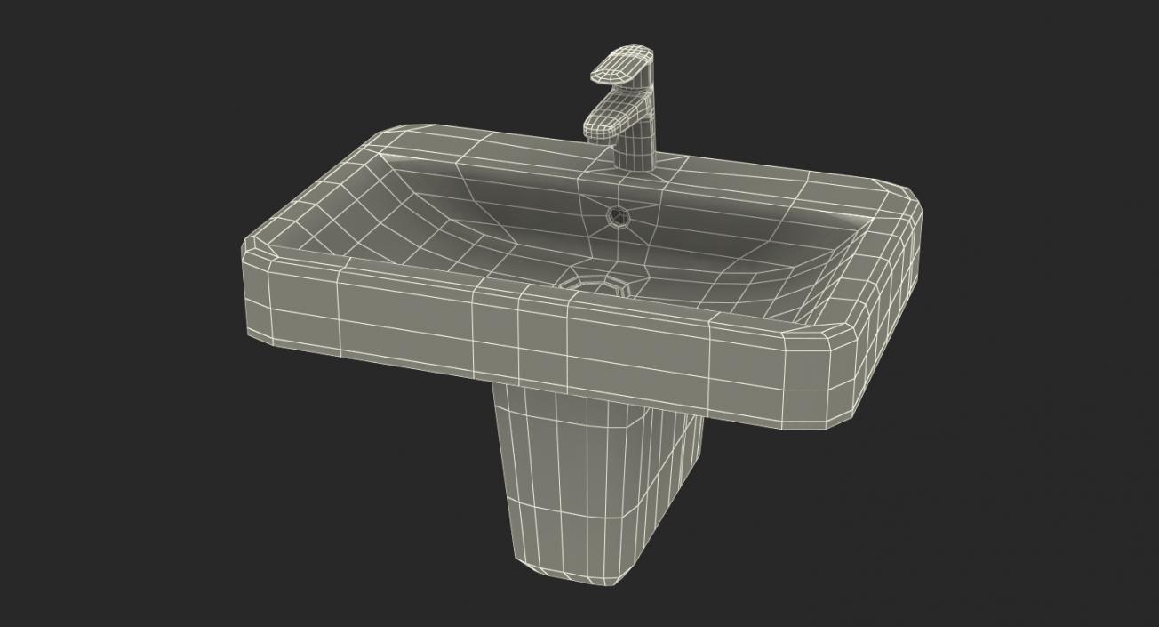 Bathroom Sink Black 3D model