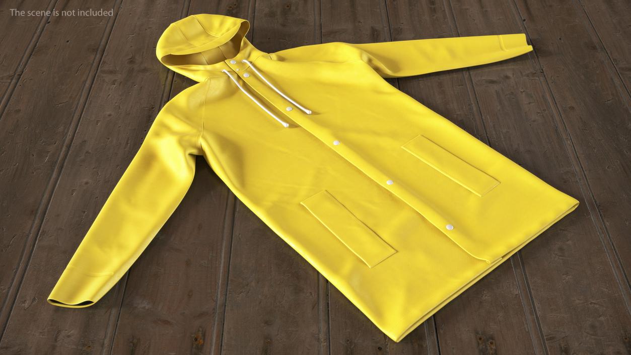 Folded Raincoat Jacket 3D