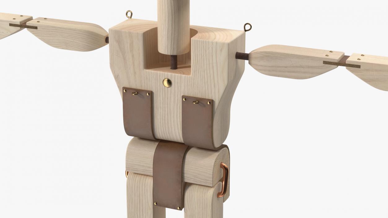 T-Pose Raw Wooden Character 3D