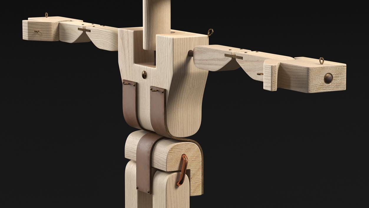 T-Pose Raw Wooden Character 3D