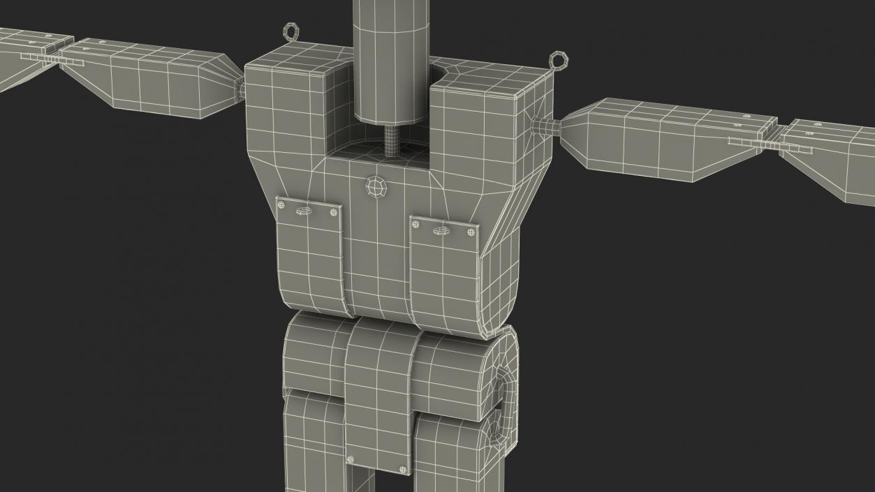 T-Pose Raw Wooden Character 3D