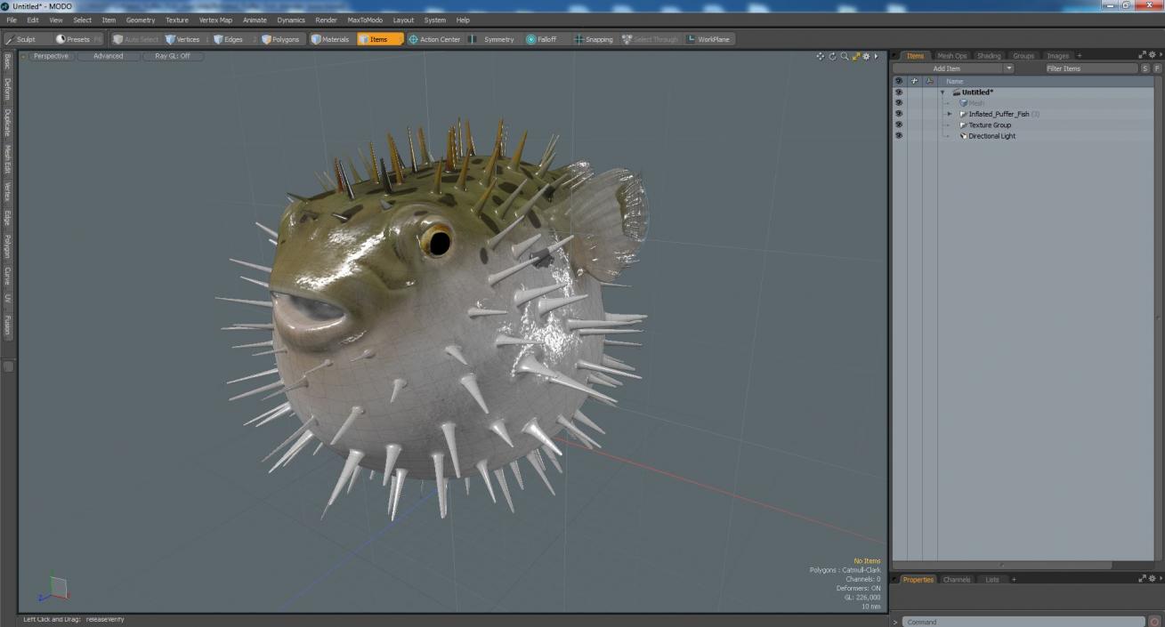 3D model Inflated Puffer Fish