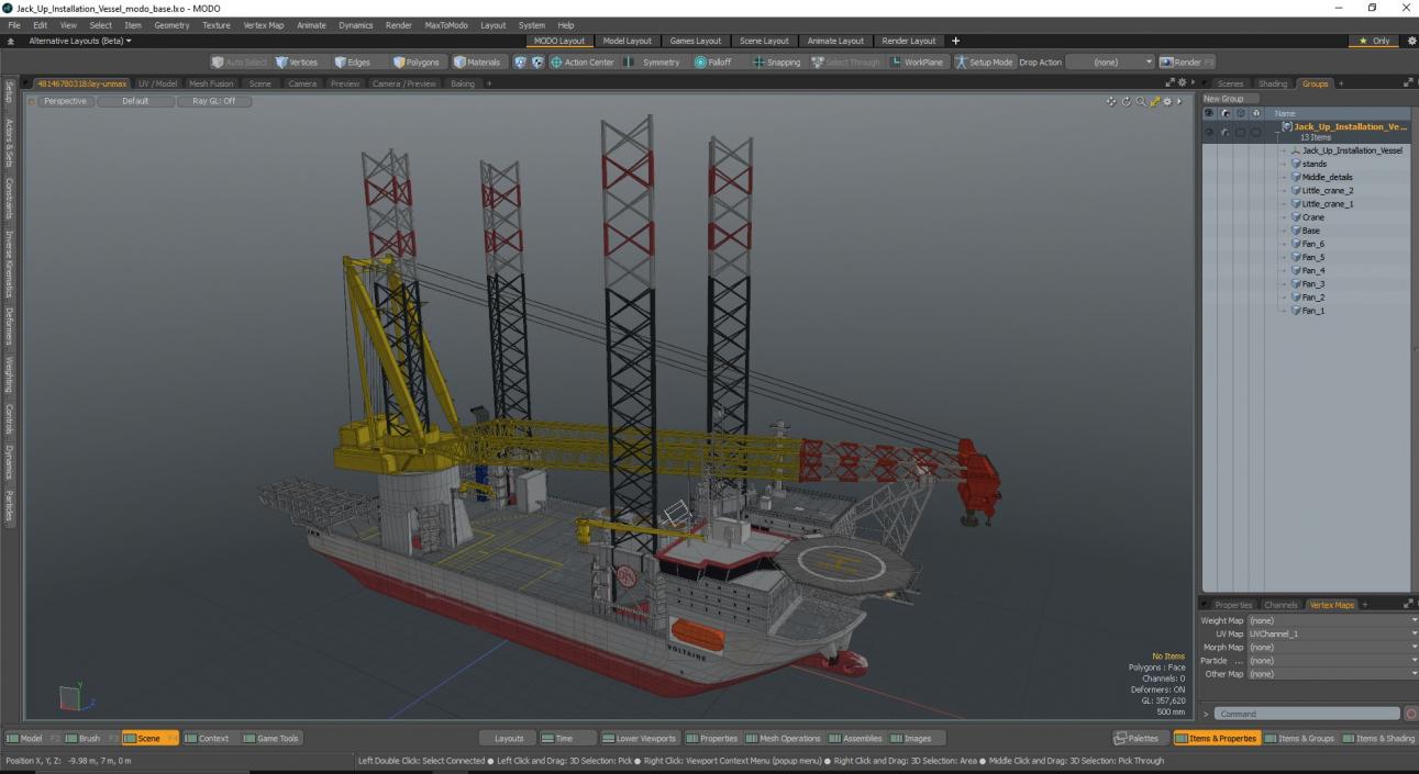 Jack Up Installation Vessel 3D