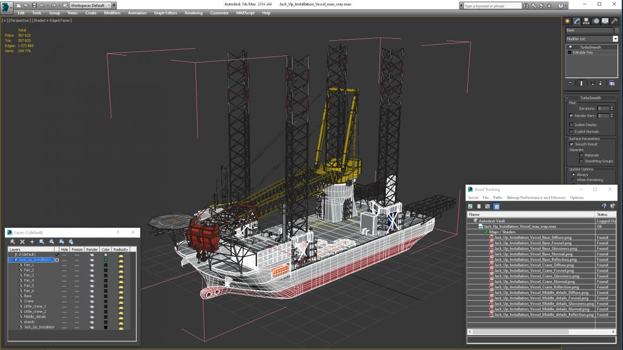 Jack Up Installation Vessel 3D