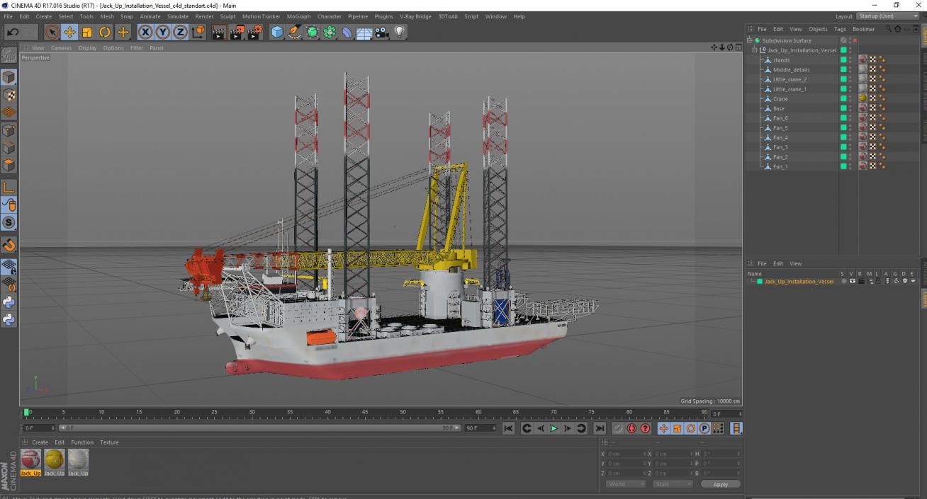 Jack Up Installation Vessel 3D