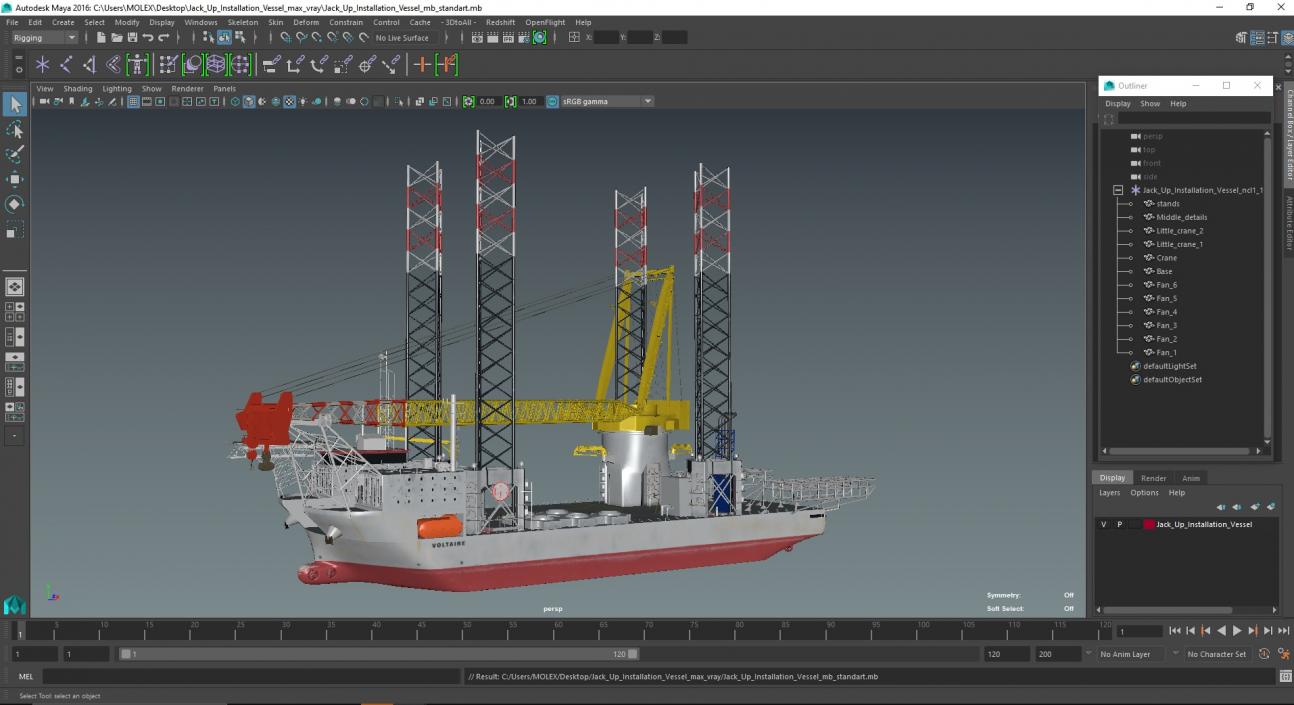 Jack Up Installation Vessel 3D