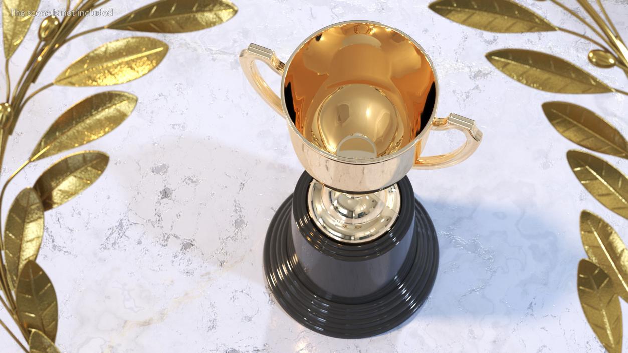 3D Award Cup Golden