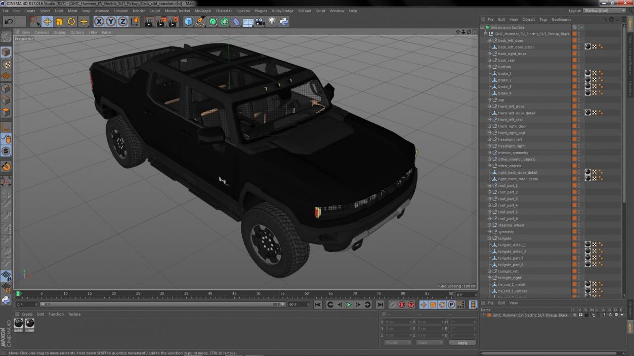 GMC Hummer EV Electric SUT Pickup Black 3D model