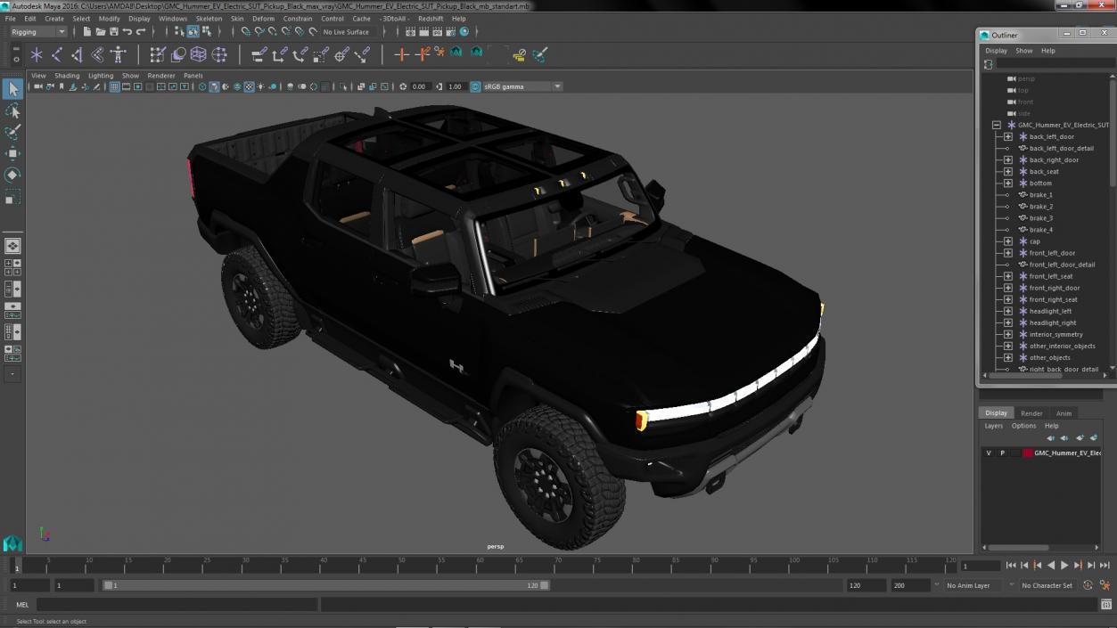 GMC Hummer EV Electric SUT Pickup Black 3D model