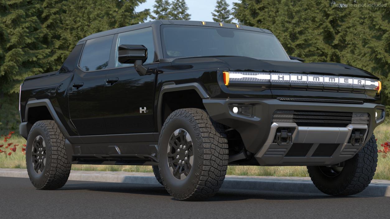 GMC Hummer EV Electric SUT Pickup Black 3D model