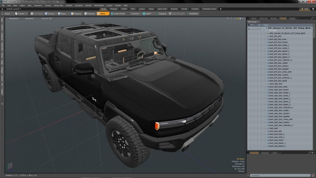 GMC Hummer EV Electric SUT Pickup Black 3D model