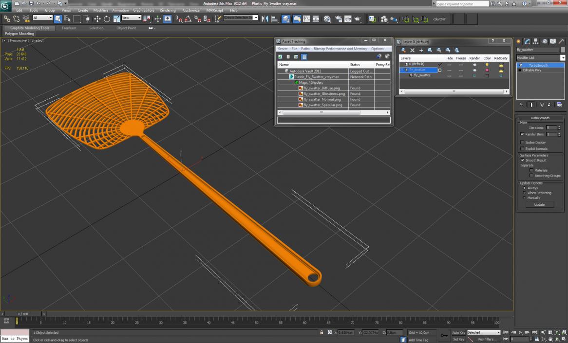 Plastic Fly Swatter 3D model