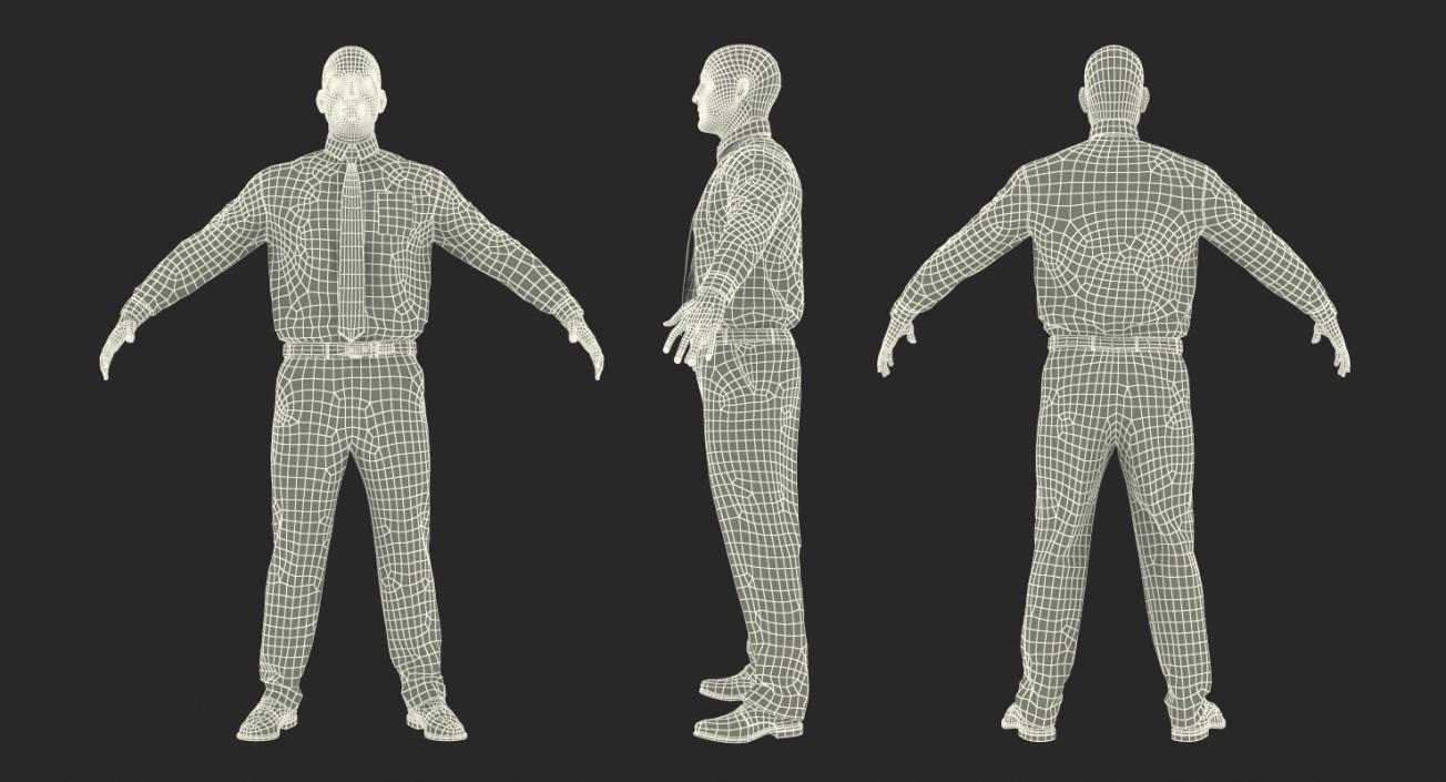 3D model Office Worker Rigged