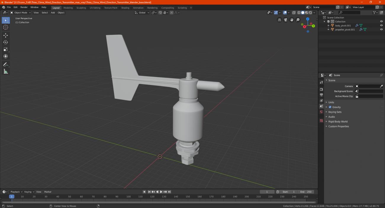 3D Thies Clima Wind Direction Transmitter model