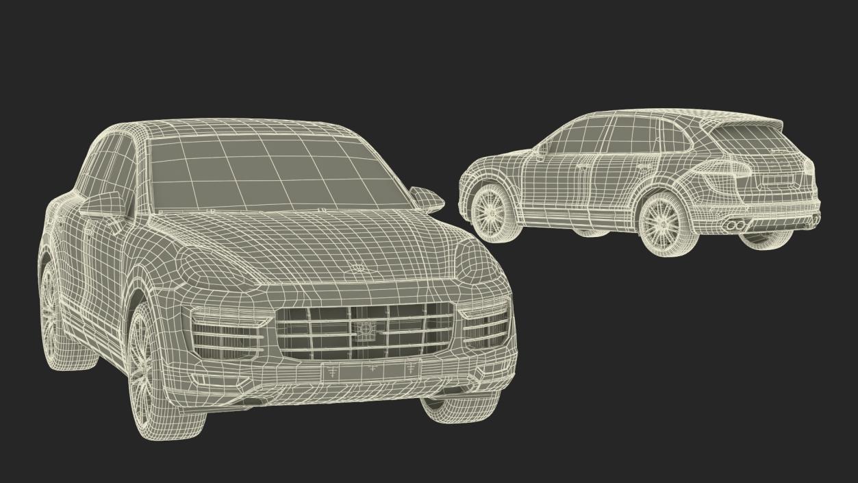 3D model Porsche Cayenne Turbo GT Simple Interior