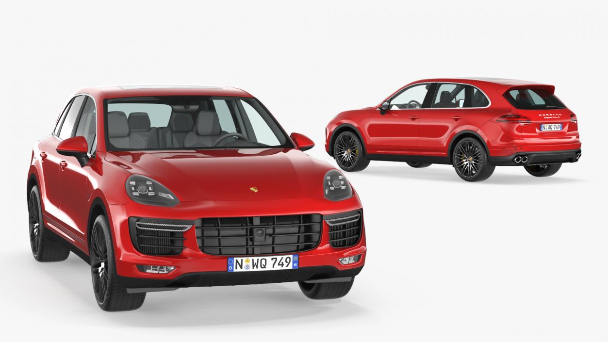 3D model Porsche Cayenne Turbo GT Simple Interior