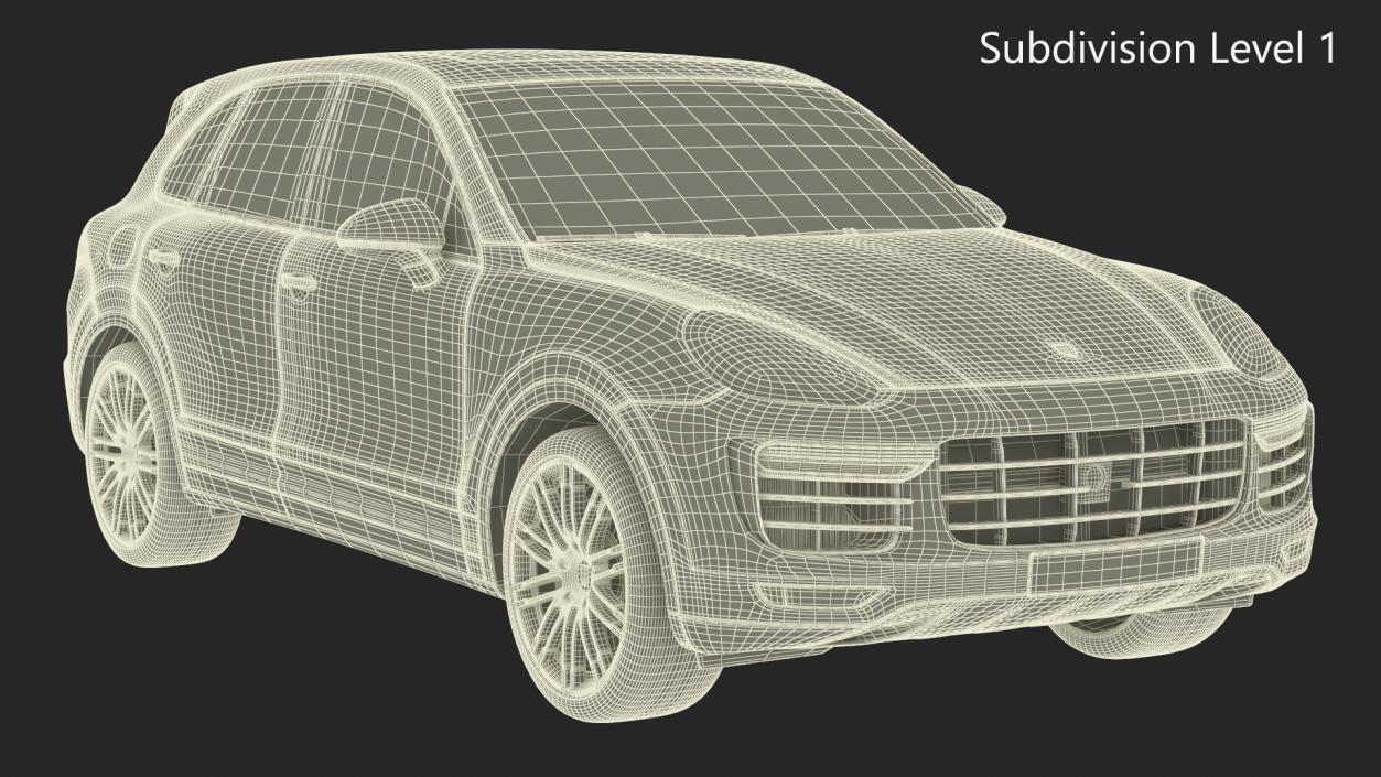 3D model Porsche Cayenne Turbo GT Simple Interior