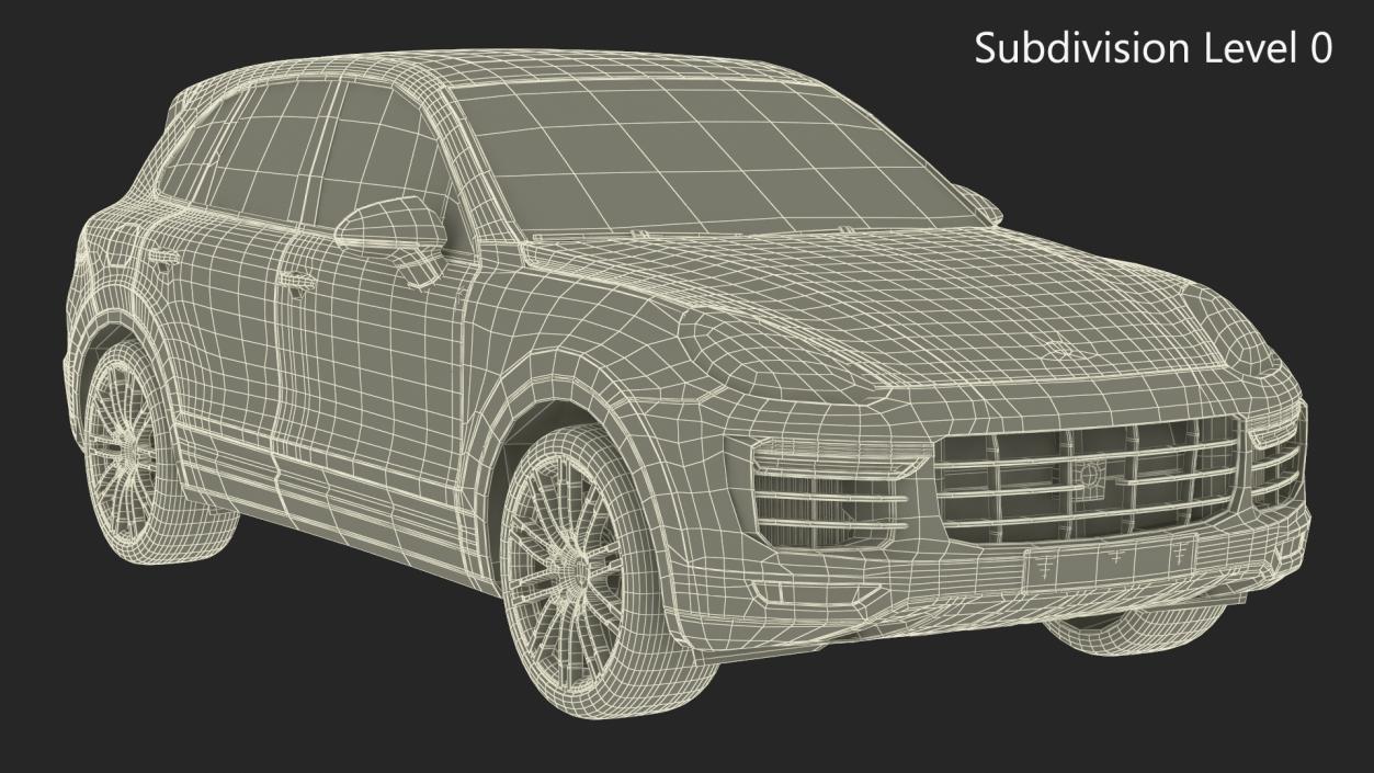 3D model Porsche Cayenne Turbo GT Simple Interior