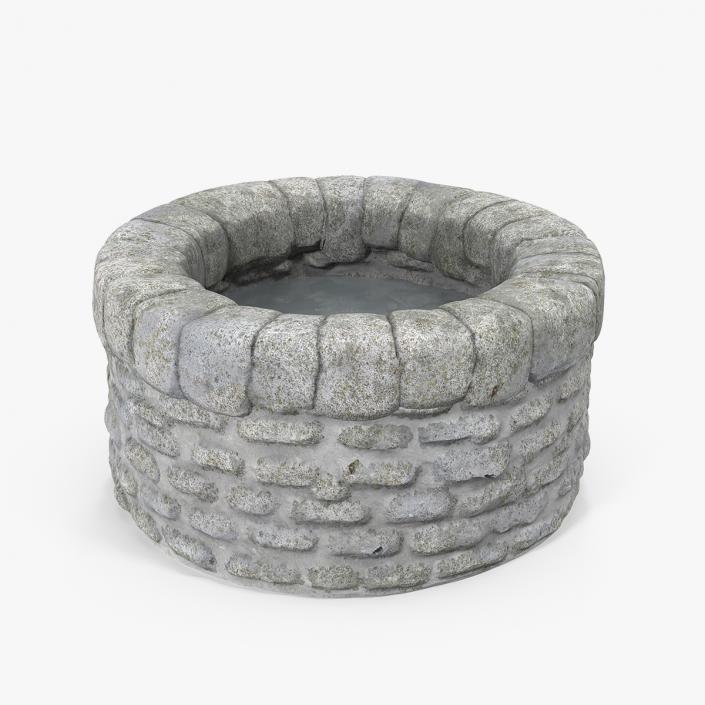 3D Round Stone Well