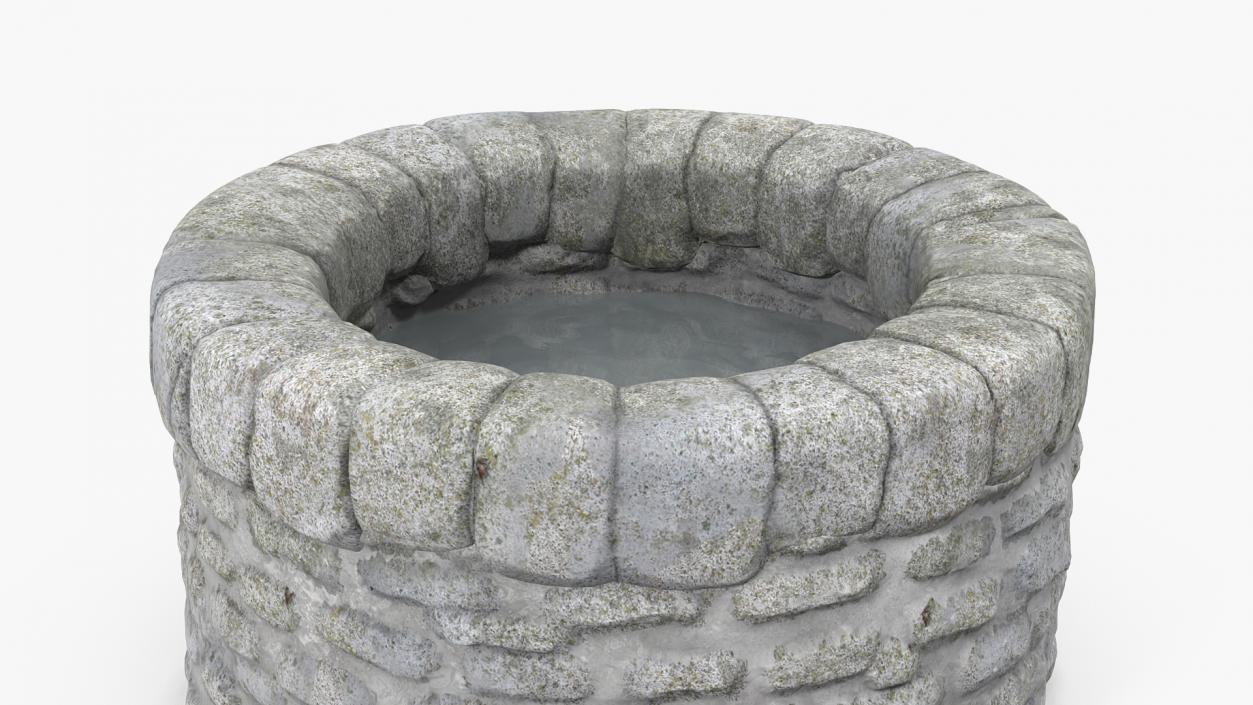 3D Round Stone Well