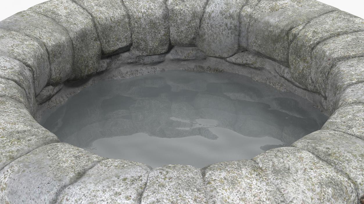 3D Round Stone Well