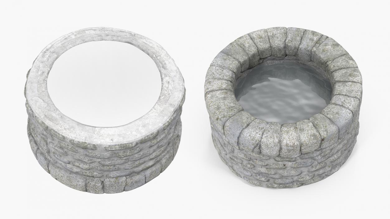 3D Round Stone Well