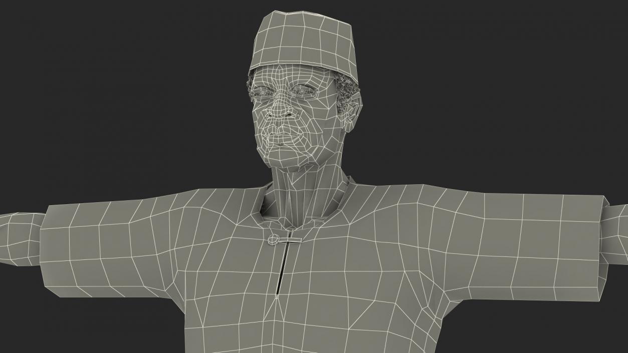 3D Afro American Man Traditional Style Rigged for Maya