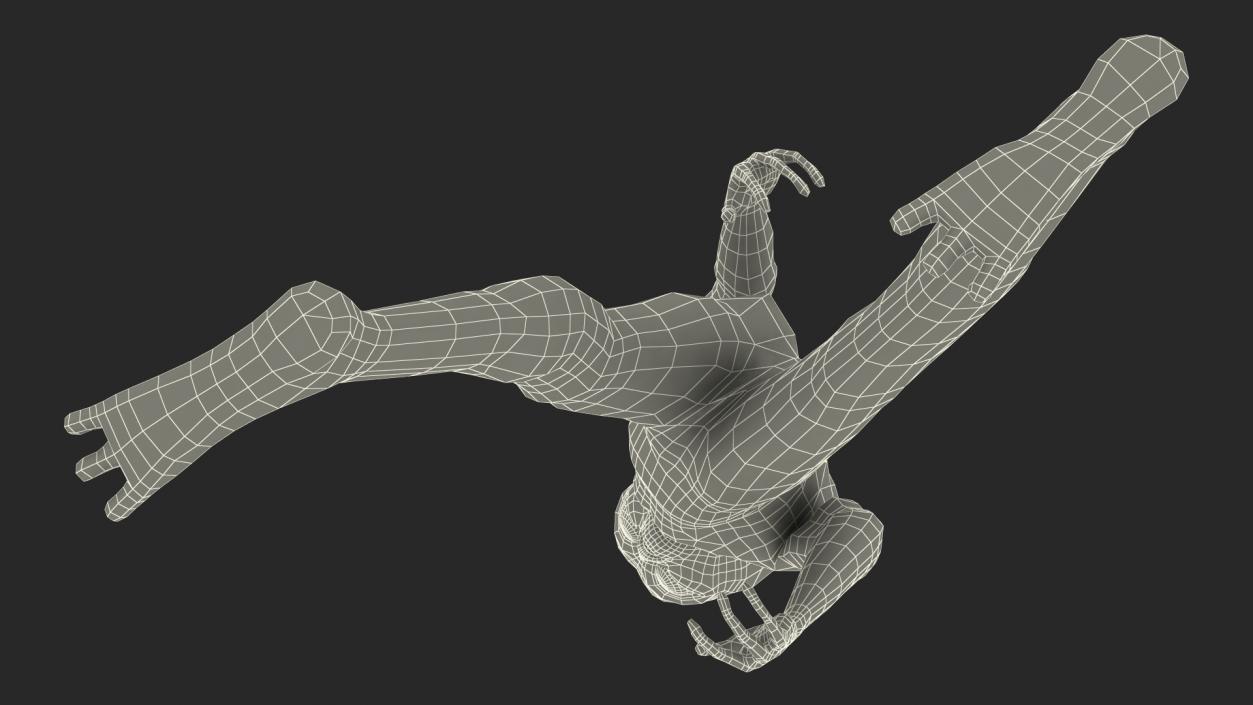 Space Alien Walking Pose 3D model