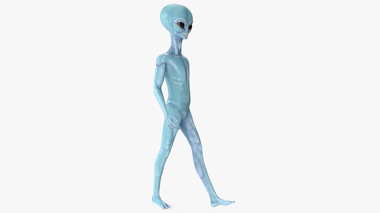 Space Alien Walking Pose 3D model